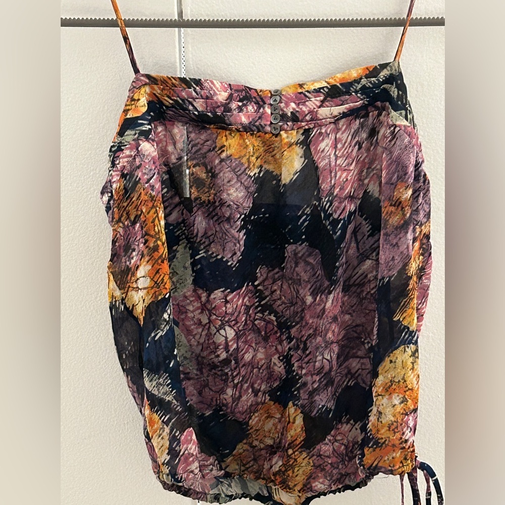 BCBG Silk Multicolor Spaghetti Strap Top - Picture 4 of 5